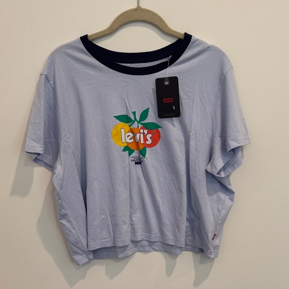 Levi's Light Blue T-Shirt with Colorful Logo - Picture 1 of 4